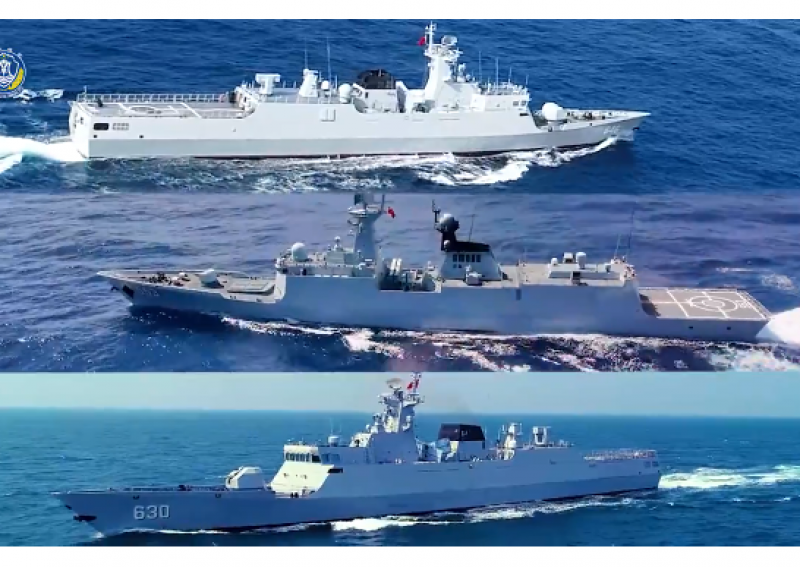中国人民解放军南部战区位黄岩岛领海领空及周边区域组织战备警巡