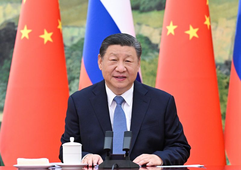 习近平同俄罗斯总统普京举行视频会晤